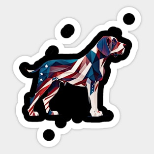 Pointer dog 4th of July Sticker